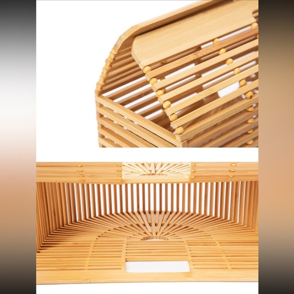 Handmade Bamboo Woven Tote Bag - Picture 11 of 12